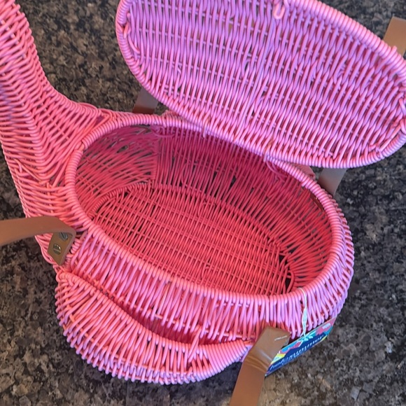 Whimsical pink flamingo bag or basket NWT RARE - Picture 11 of 17
